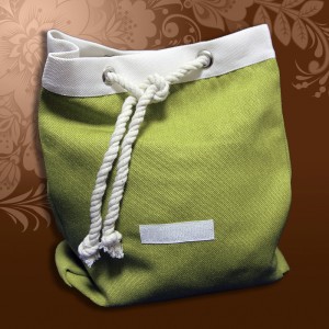 Рюкзак с клапаном зеленый/бежевый